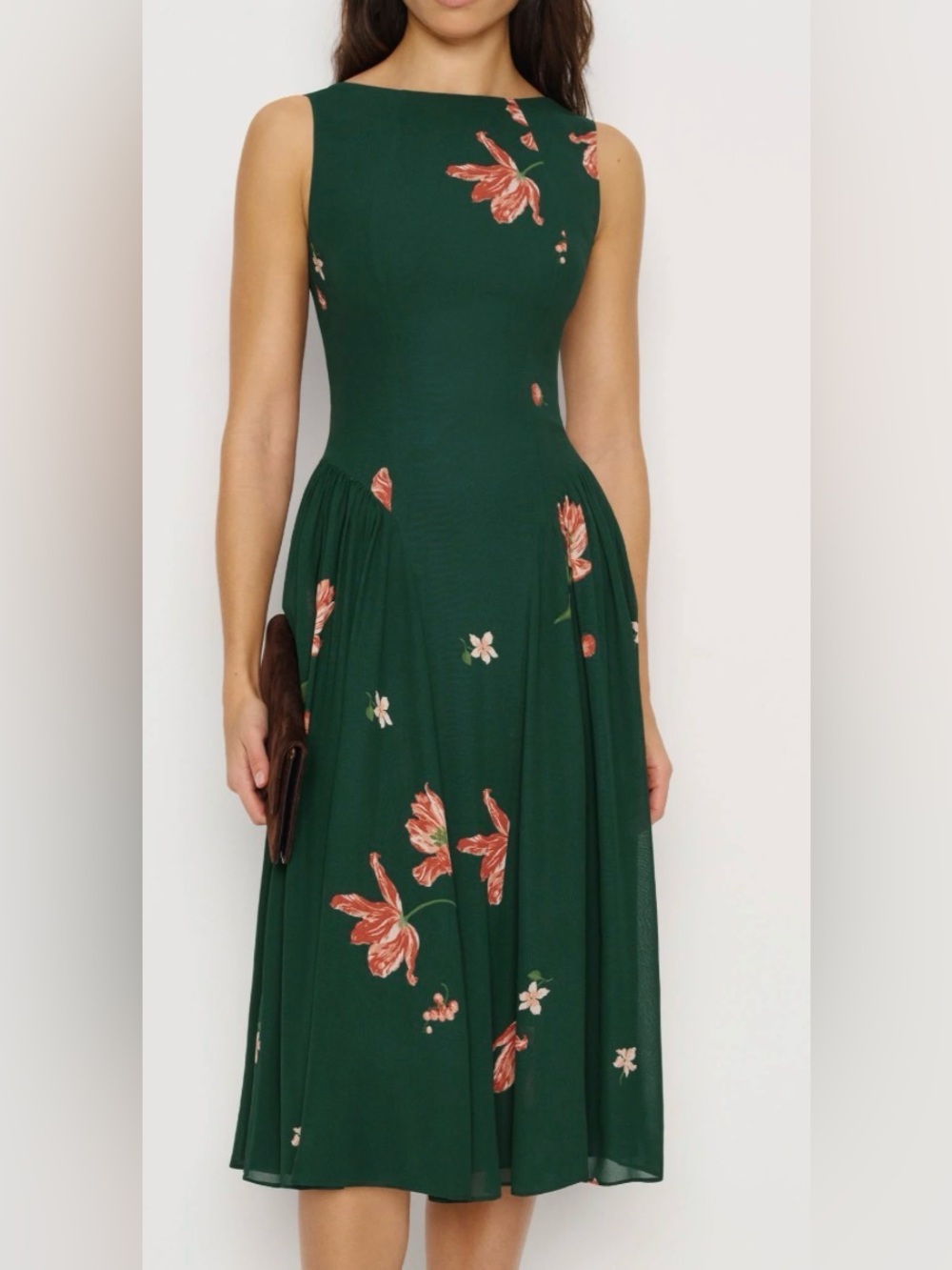Reformation Anelis Dress Green - Size 2 NWT